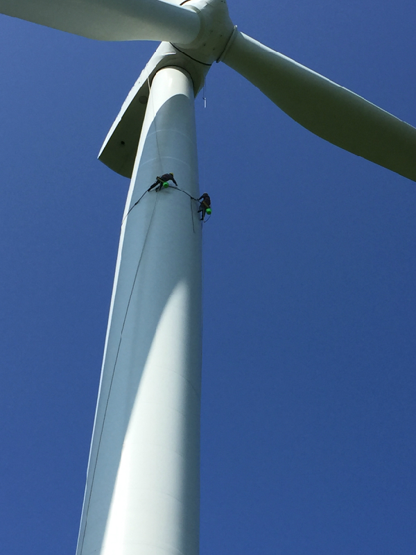 風電塔筒高空補漆